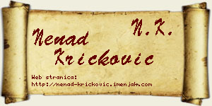 Nenad Kričković vizit kartica